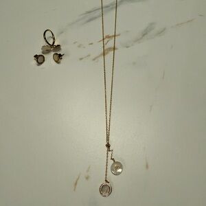 Purificación Garcia - Gold and White Ring Set